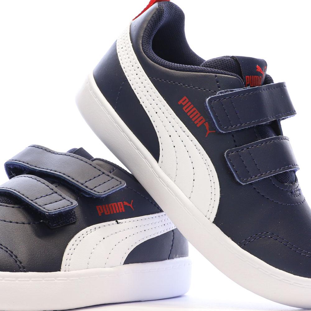 Baskets Marine Garçon Puma Courtflex V2 vue 7