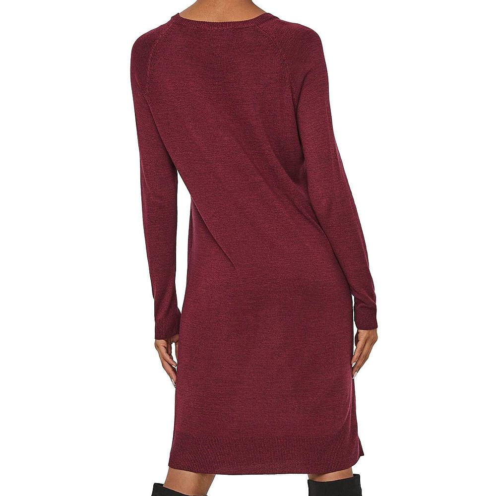 Robe Pull Bordeaux Femme Vero Moda Meghan vue 2