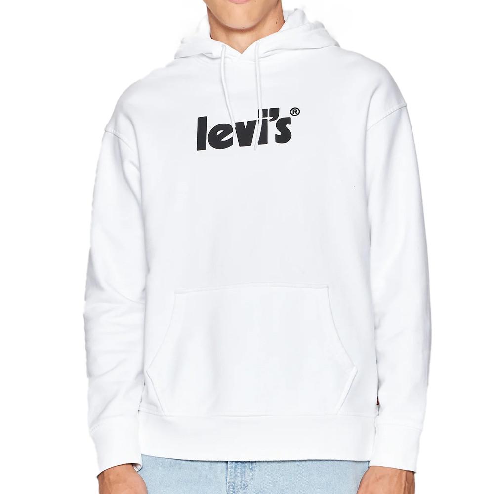 Sweat à capuche Blanc Homme Levis Graphic Po pas cher