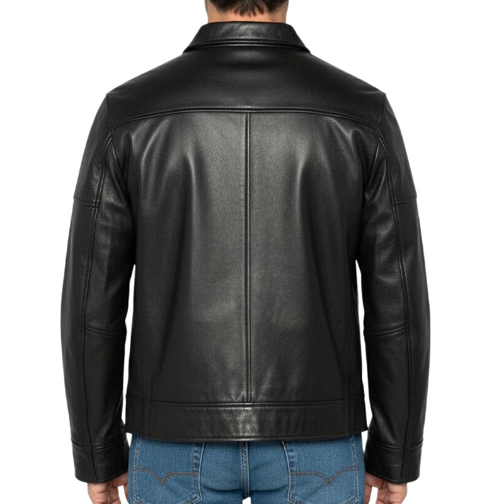 Blouson Noir Homme Schott LCADAM vue 2