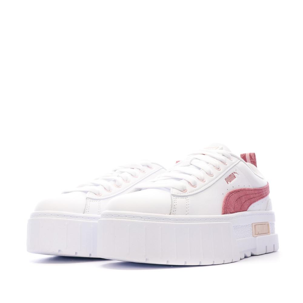Baskets à Plateformes Blanches Femme Puma Mayze vue 6