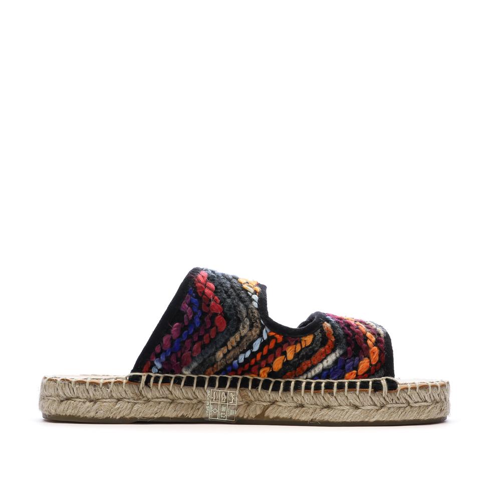 Sandales Noires/Oranges Femme Pare Gabia Batista vue 2