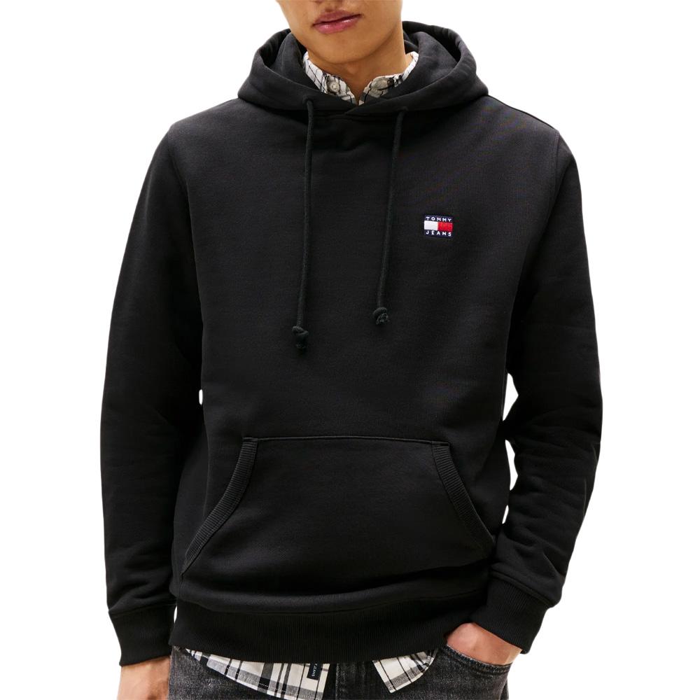 Sweat à Capuche Noir Homme Tommy Hilfiger TJM Reg Badge pas cher