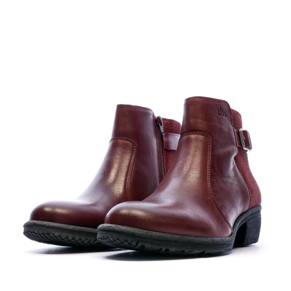 Bottines Bordeaux Femme TBS Corraly vue 6