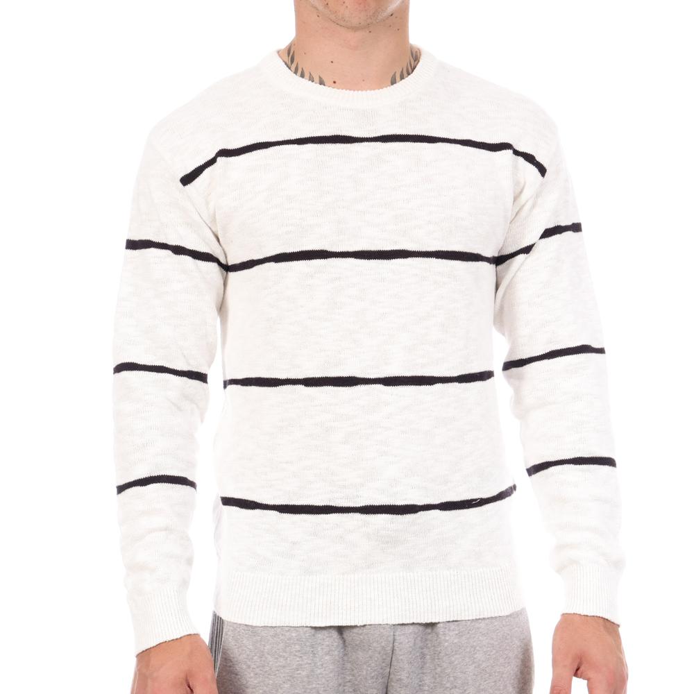 Jersey Teddy Smith Lizio Blanco/Negro, Hombre barato