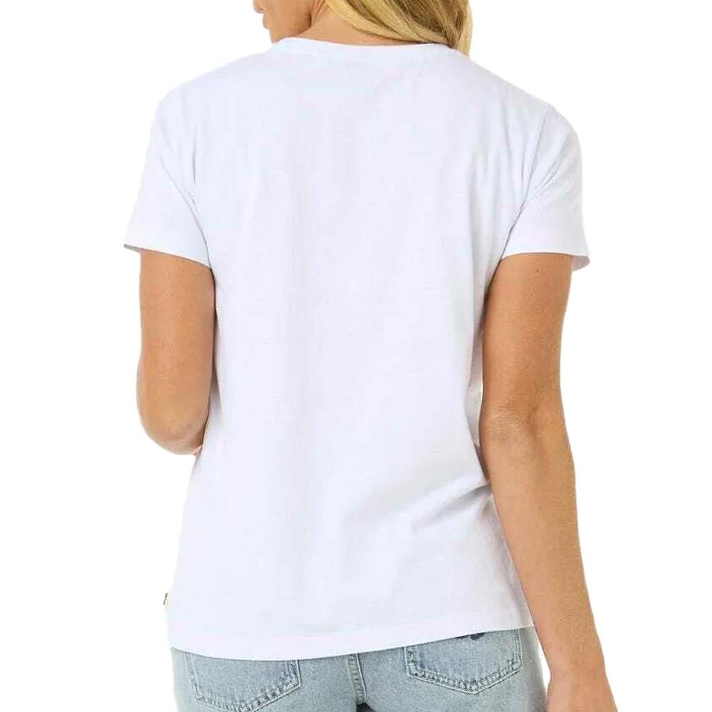 Weißes T-Shirt für Frauen Rip Curl Crystal Standard Ansicht 2