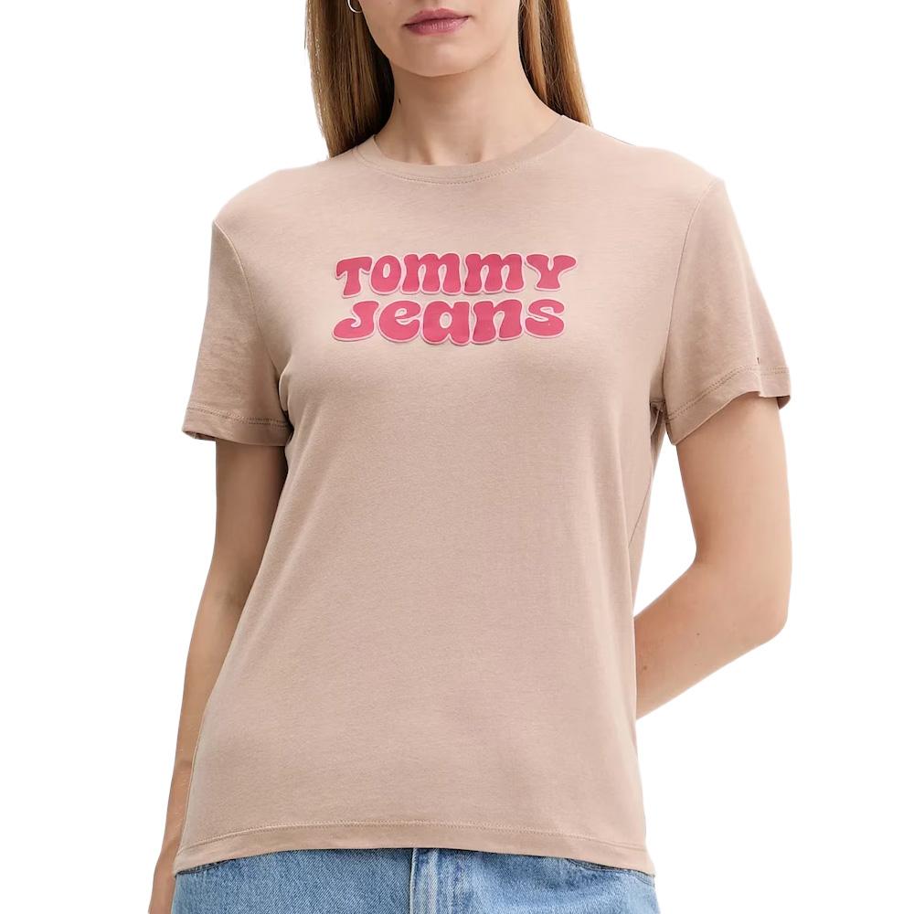 T-shirt Beige Femme Tommy Hilfiger Tjw Reg Essential pas cher