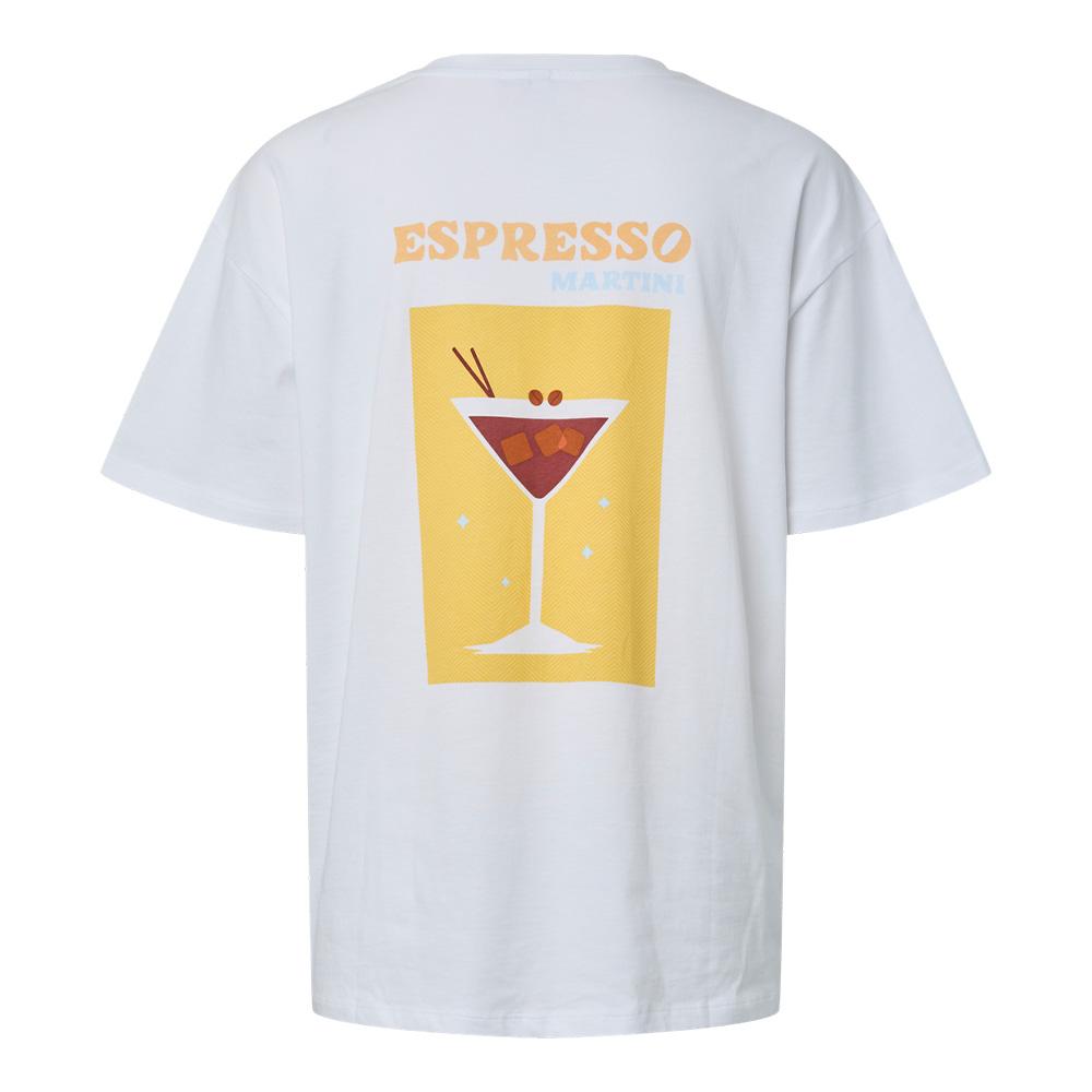 T-Shirt Blanc Femme Pieces Fasty Oversize vue 2
