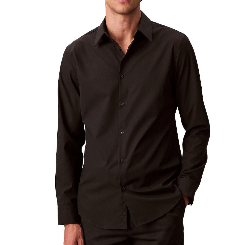 Chemise Noire Homme Calvin Klein Jeans Solids LV040BM127 pas cher