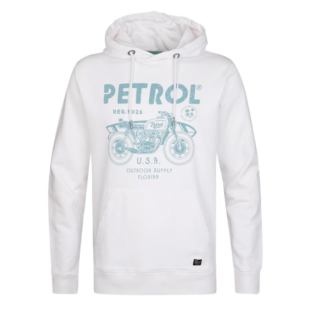 Sweat Blanc/Bleu Homme Petrol Industries SWH102-9999 pas cher