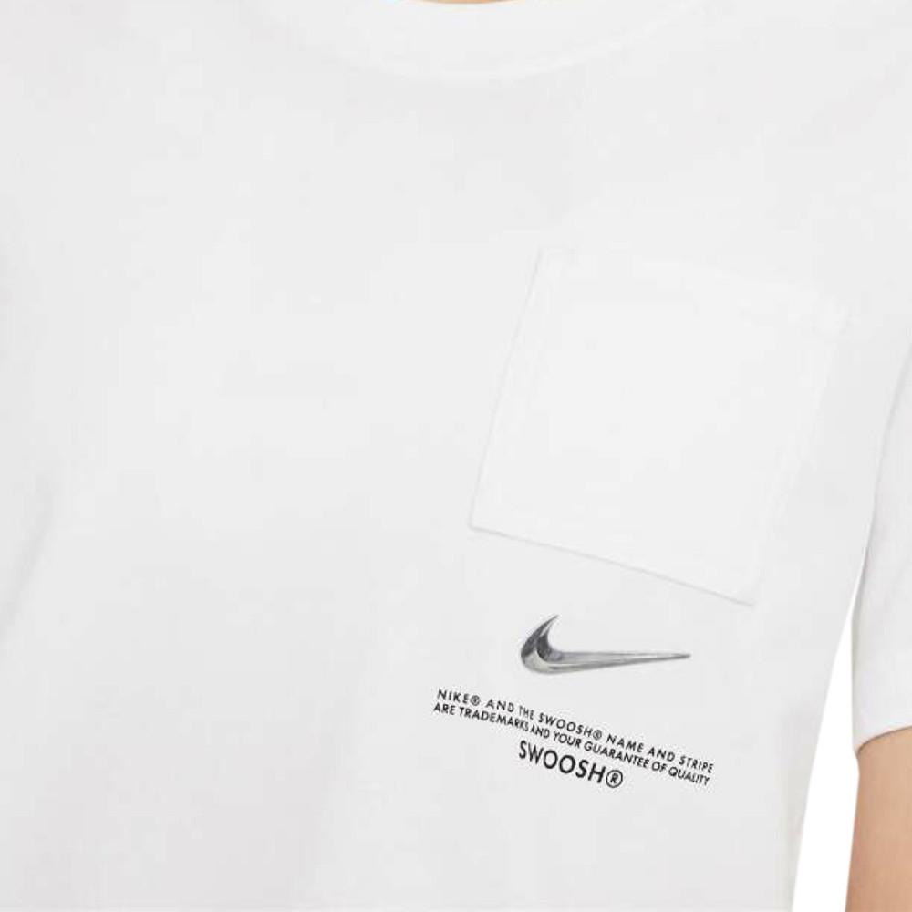T-shirt Blanc Femme Nike Nsw Swoosh vue 3
