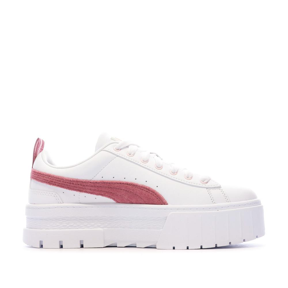 Baskets à Plateformes Blanches Femme Puma Mayze vue 2