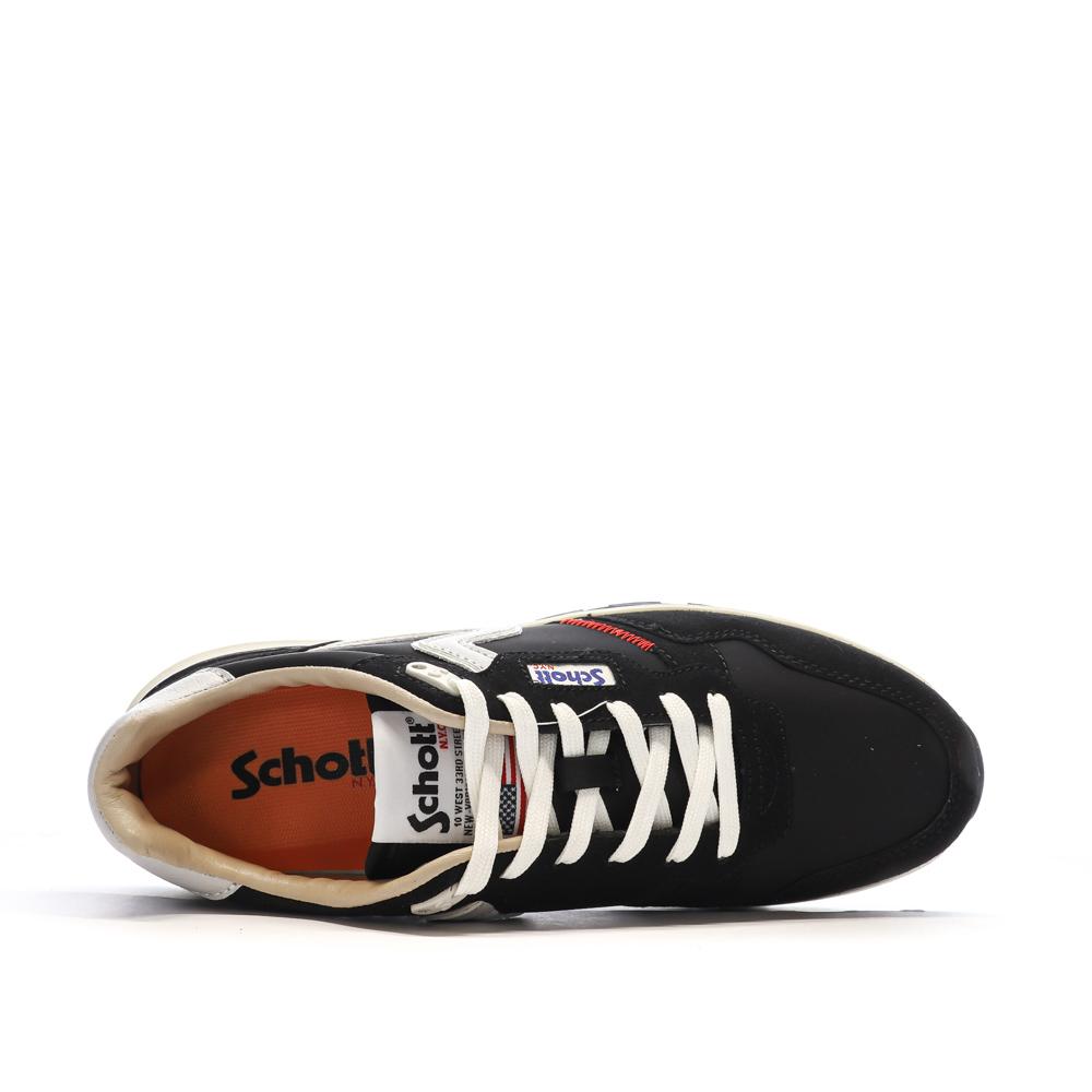 Baskets Noires/Blanches Homme Schott Dorian vue 4