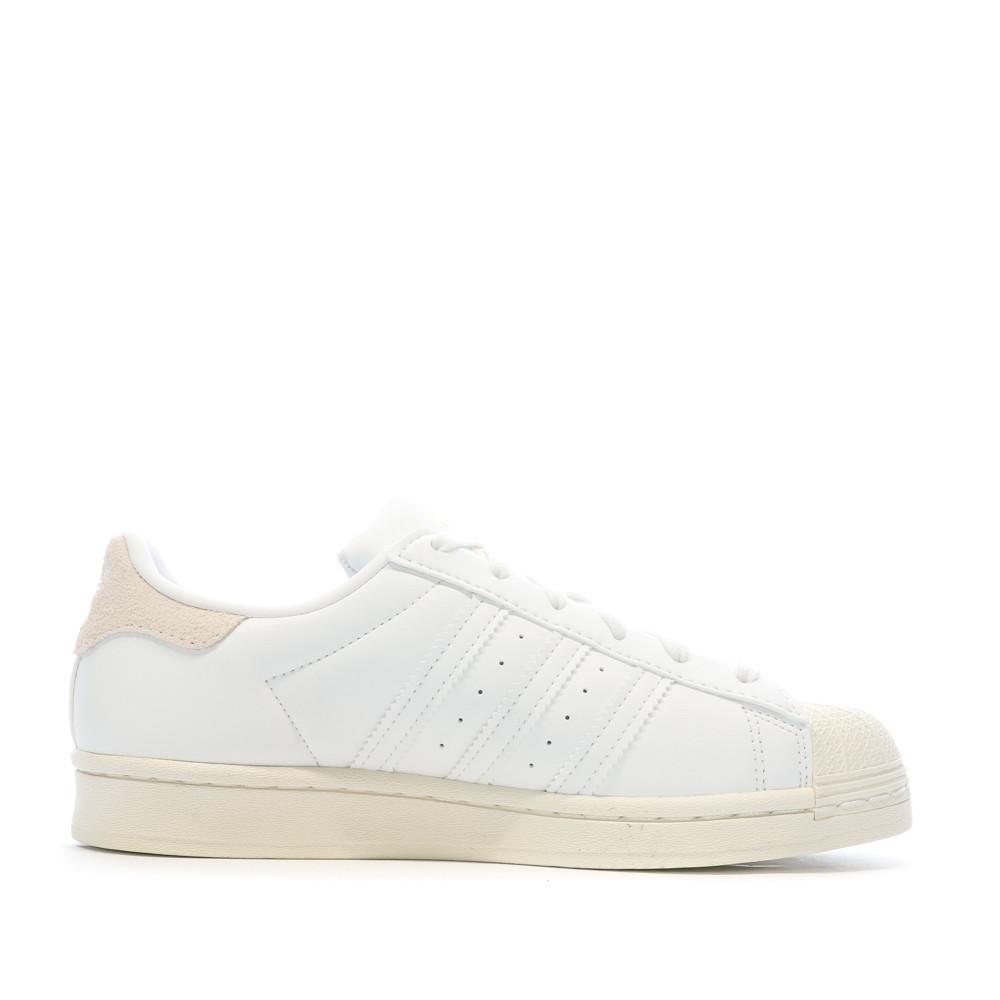 Baskets Blanches/Fleurs Femme Adidas Superstar vue 2