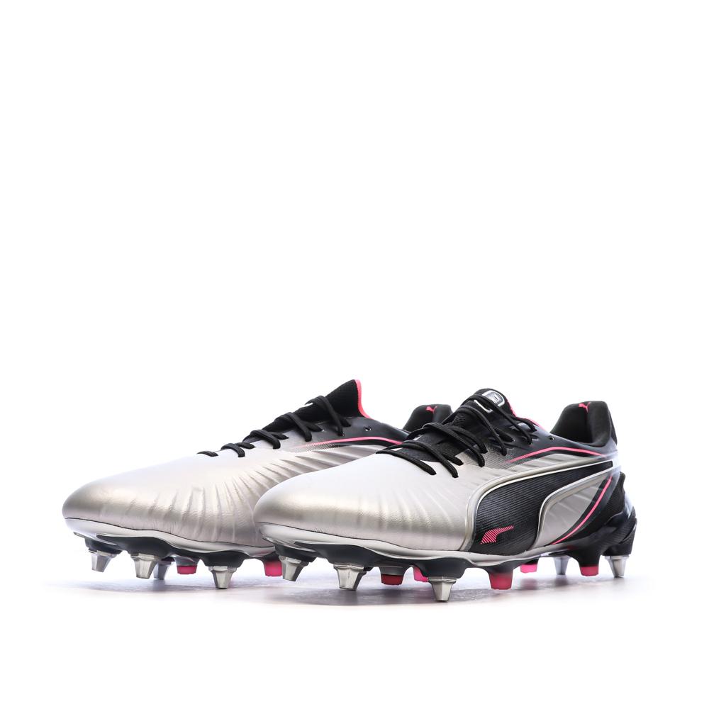 Chaussures de Foot Gris/Noir Homme Puma King Ultimate MxSG vue 6