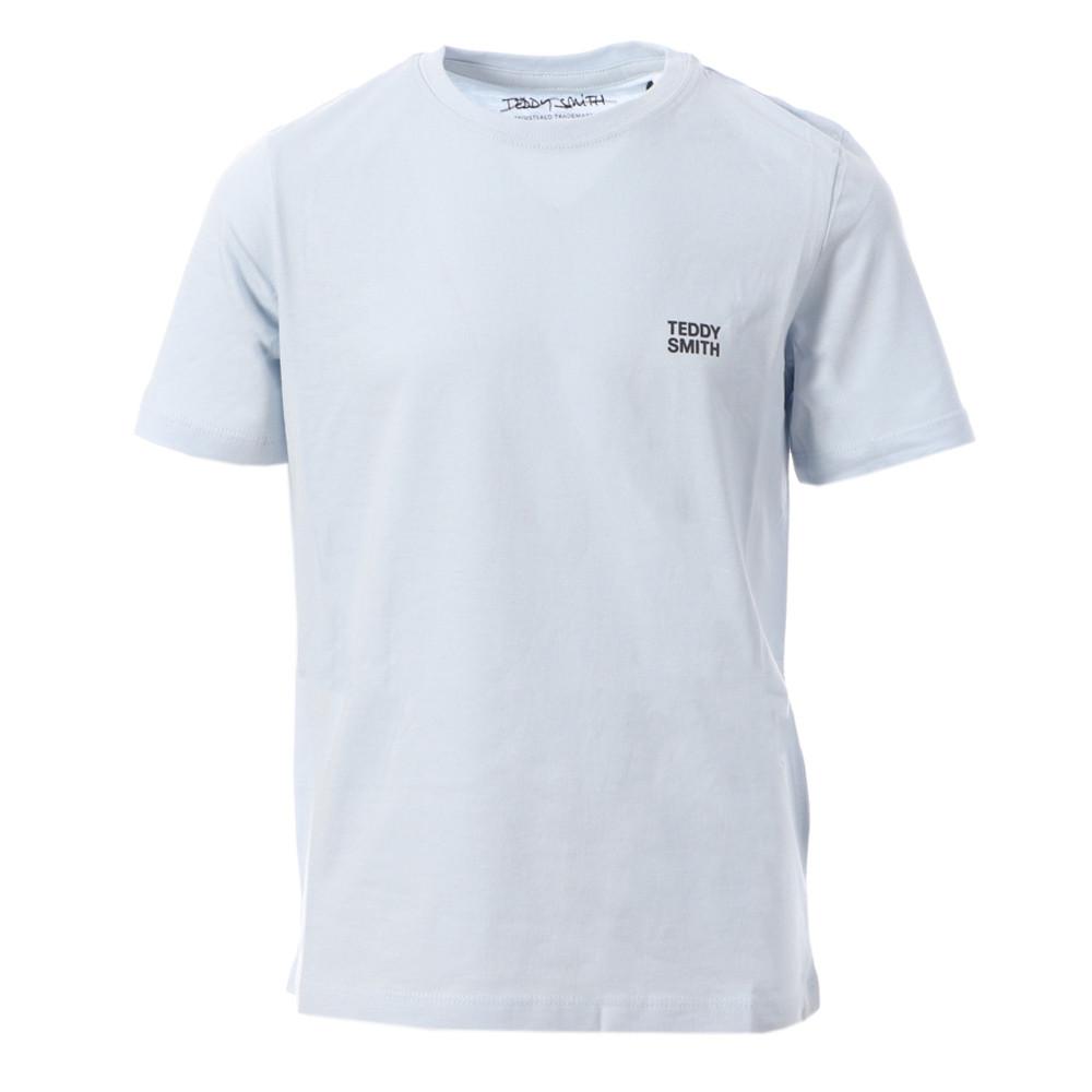 T-shirt Bleu Clair Garçon Teddy Smith 61007414D pas cher