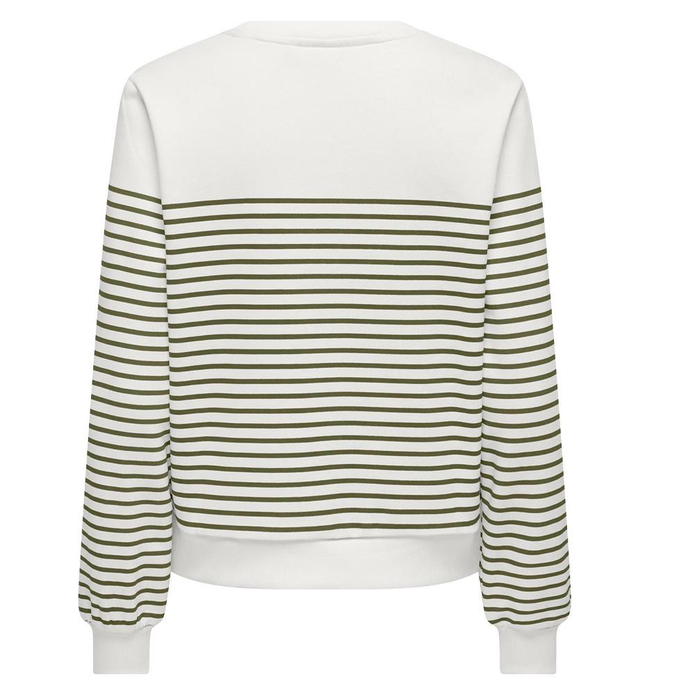 Sweat Blanc/Vert Femme Only Bine vue 2