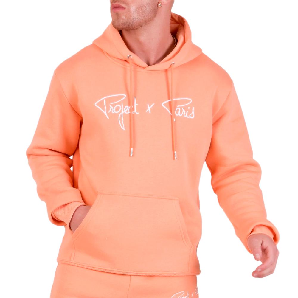 Sudadera con capucha para hombre Project X Paris Signature Naranja barato