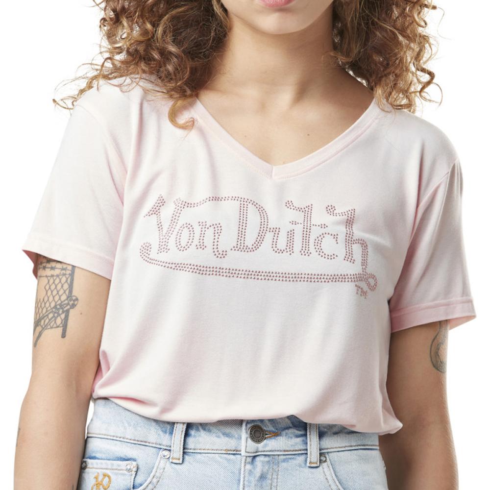 T-shirt Rose Femme Von Dutch Roan pas cher