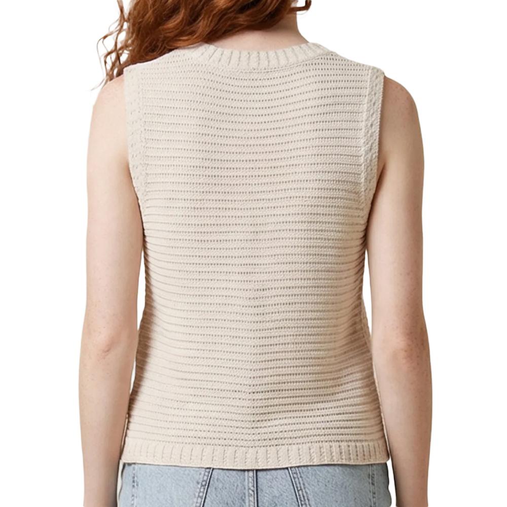 Gilet sans manches ivoire femme Morgan Coton 100% vue 2