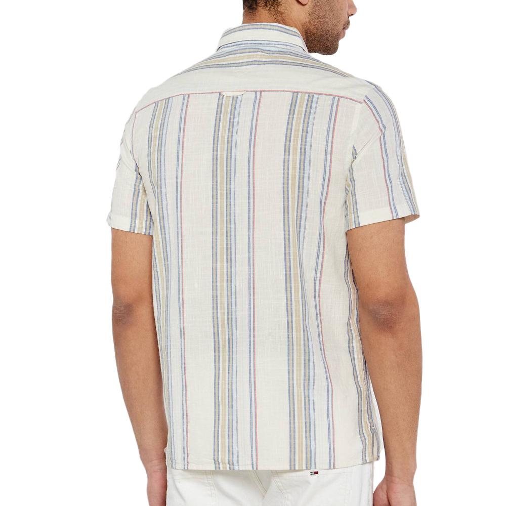 Chemise Blanche/Bleu Homme Tommy Hilfiger Stripe vue 2
