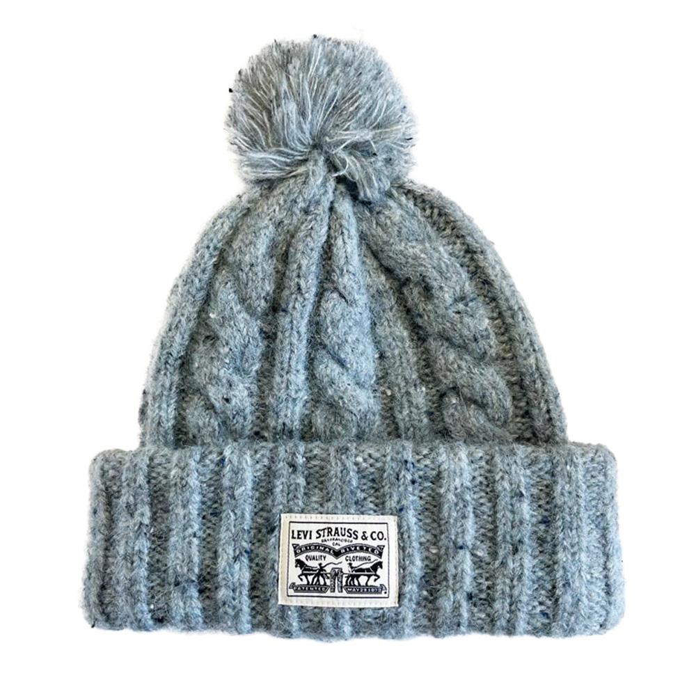 Bonnets Gris Femme Levi's Pom Beanie pas cher
