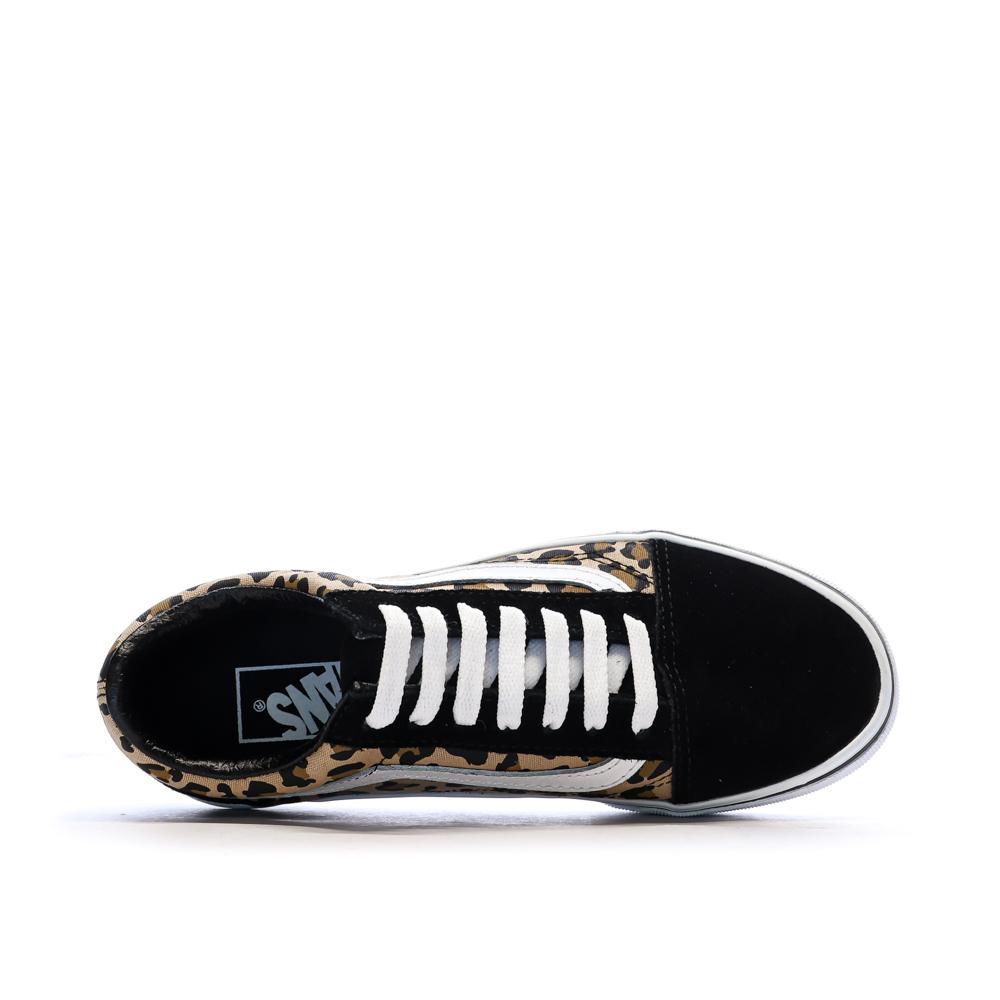 Baskets Noir/Léopard Femme Vans Old Skool Animalier vue 4