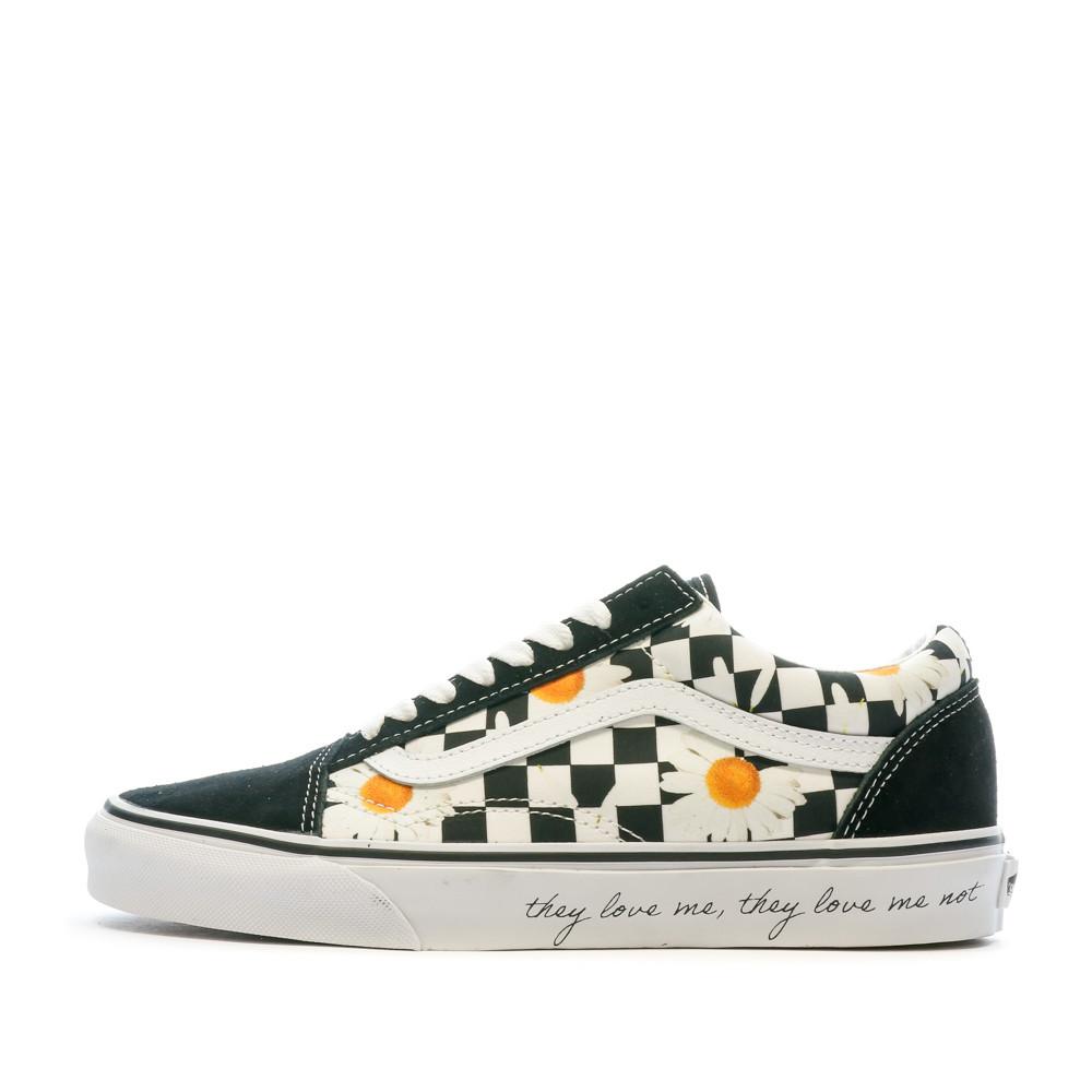 Baskets Blanches/Noires Femme Vans Ua Old Skool pas cher