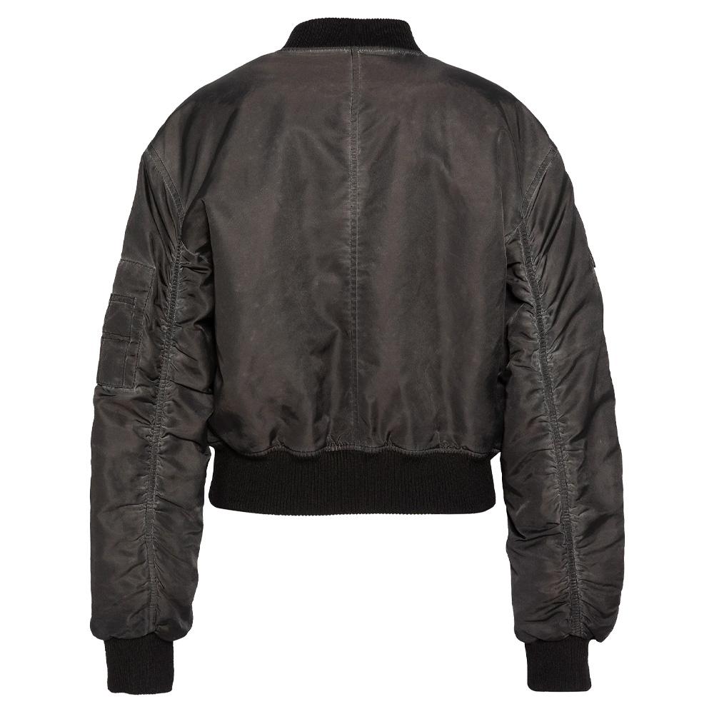Veste Bomber Femme Noir Schott Oversize Washed vue 2