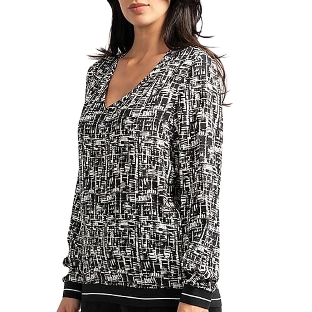 Blouse Noire/Blanche Femme Sun Valley RAFF pas cher