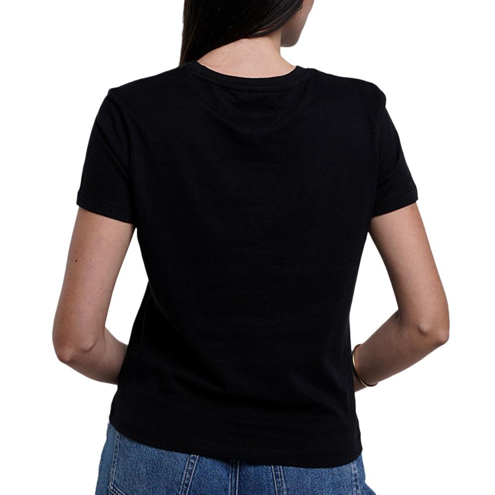 T-Shirt Noir Femme Tommy Hilfiger DW0DW21842 vue 2