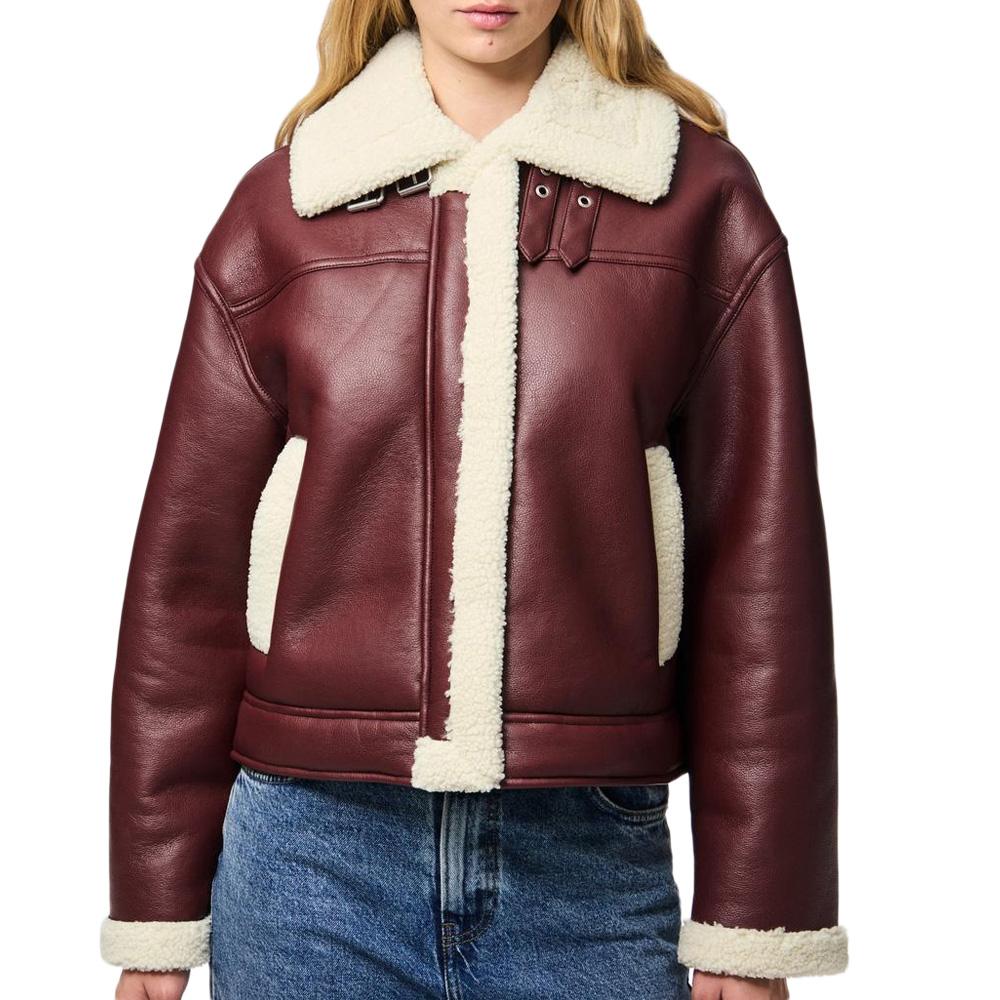 Veste Bordeaux Femme Pieces Janelle pas cher