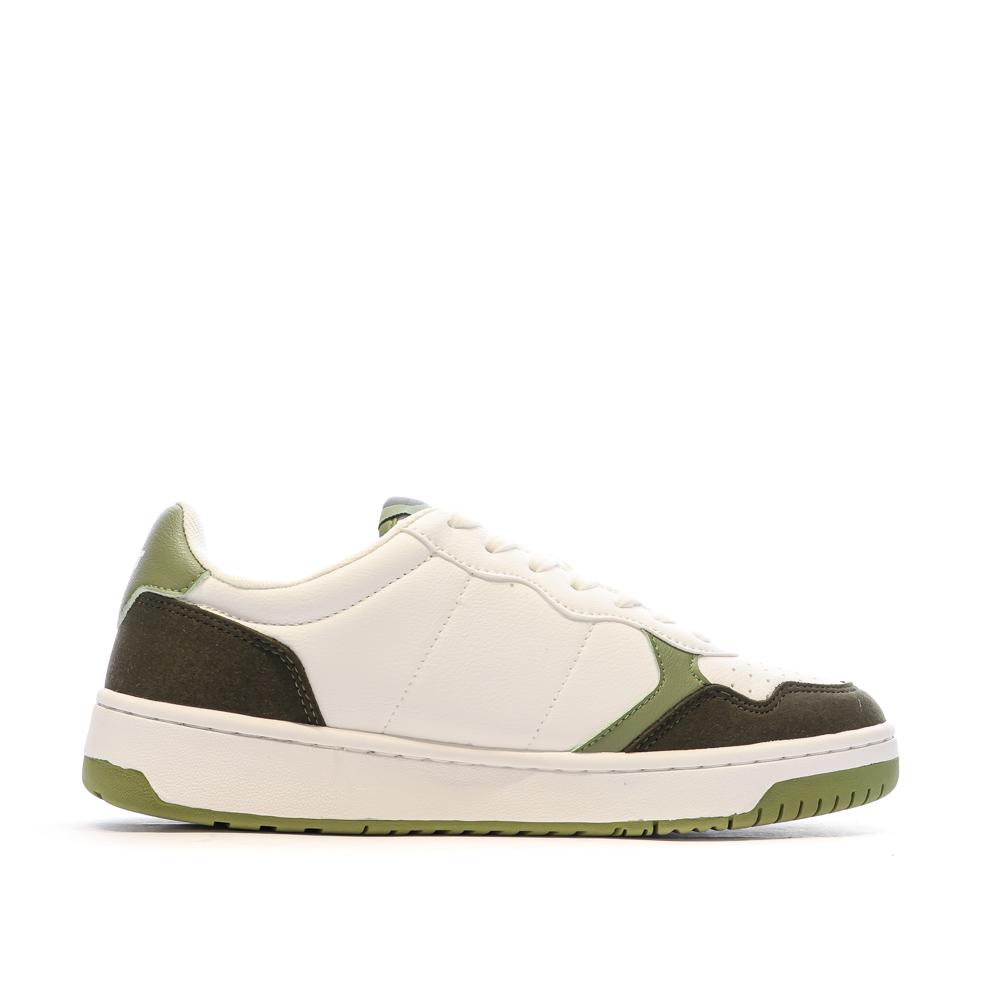 Baskets Blanches/Kaki Homme Jott River vue 2