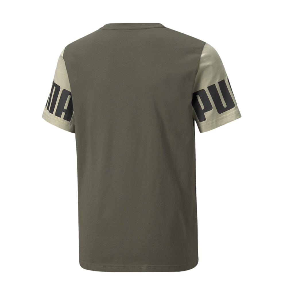 T-shirt Kaki Garçon Puma Power vue 2