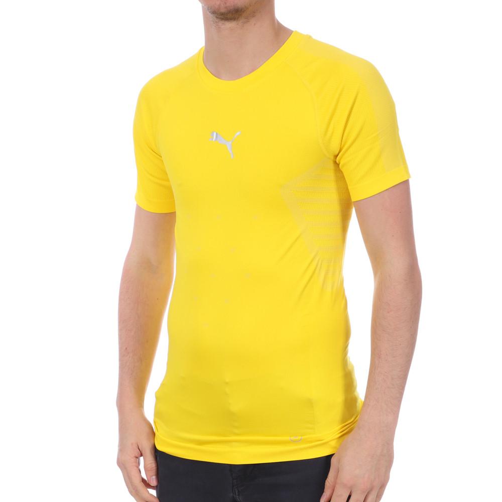 T-shirt Jaune Homme Puma Evoknit pas cher