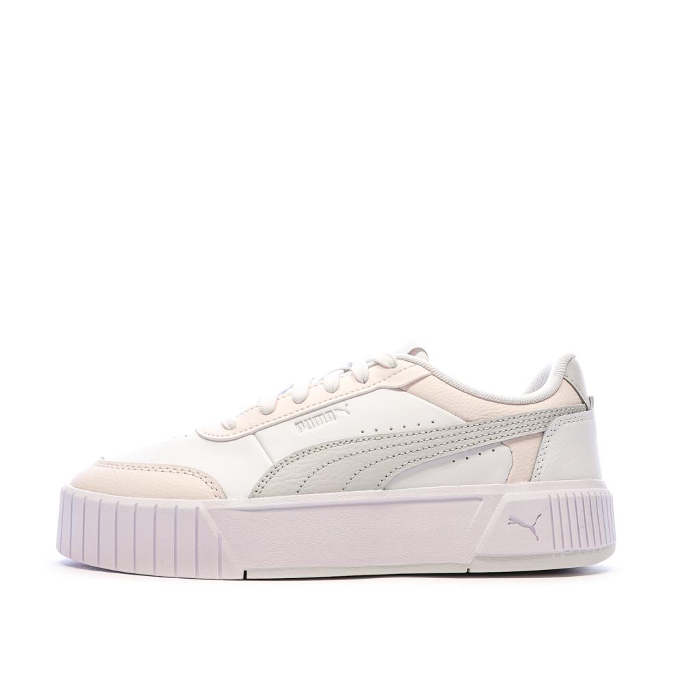 Baskets Blanc/Rose/Gris Femme Puma Carina Mia pas cher