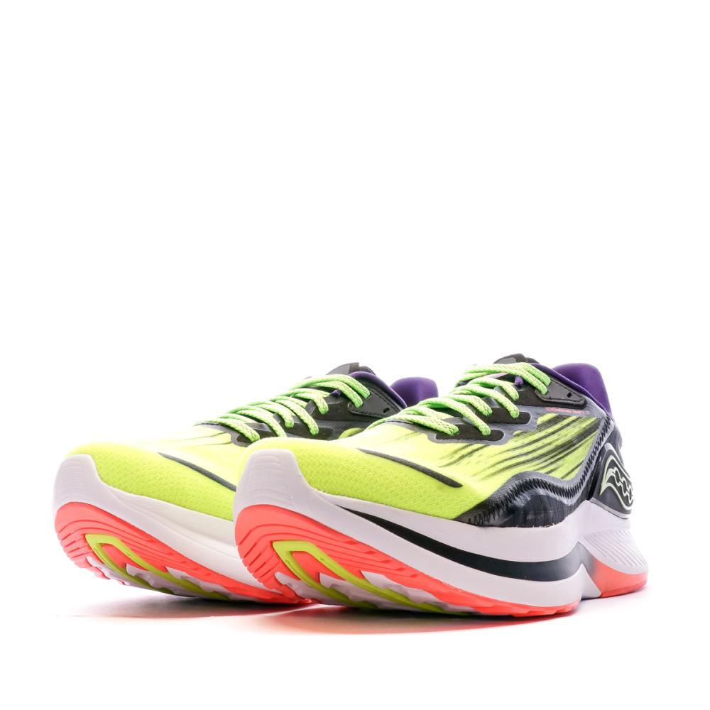 Chaussures de running Jaune Fluo Homme Saucony Endorphin Shift 2 vue 6