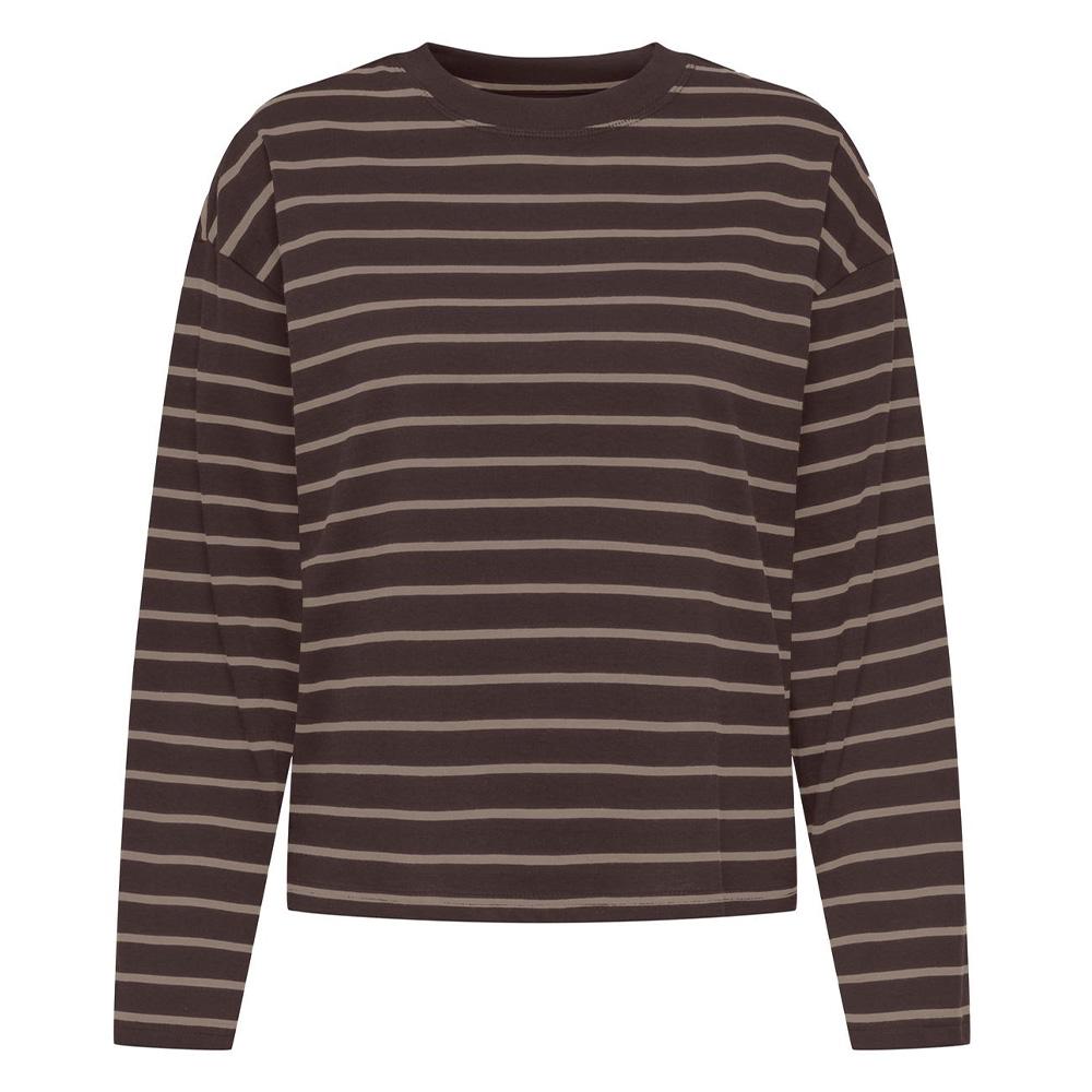 T-Shirt Manches Longues Marron Femme Only Happy pas cher