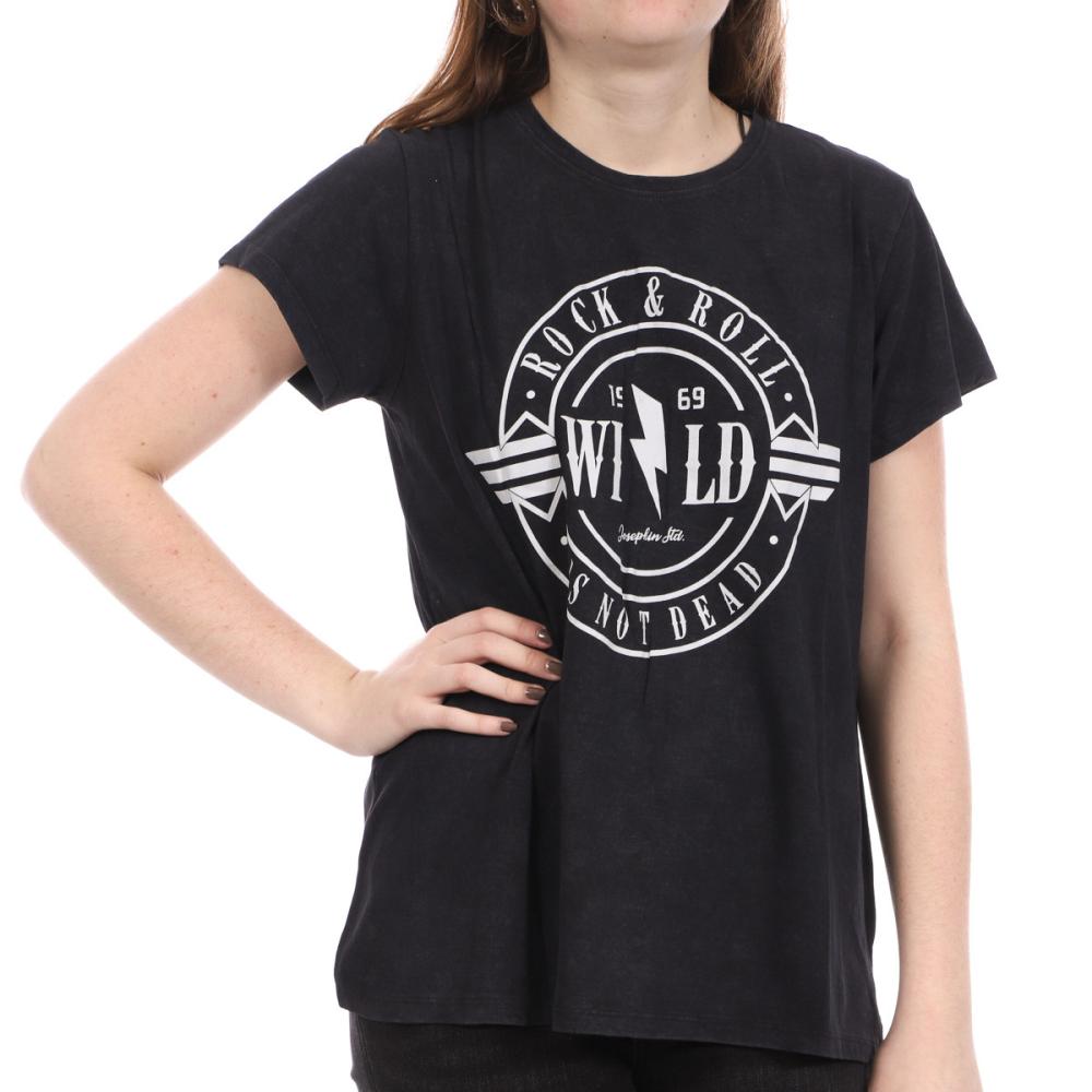 T-shirt Noir Femme Josephin Roller pas cher