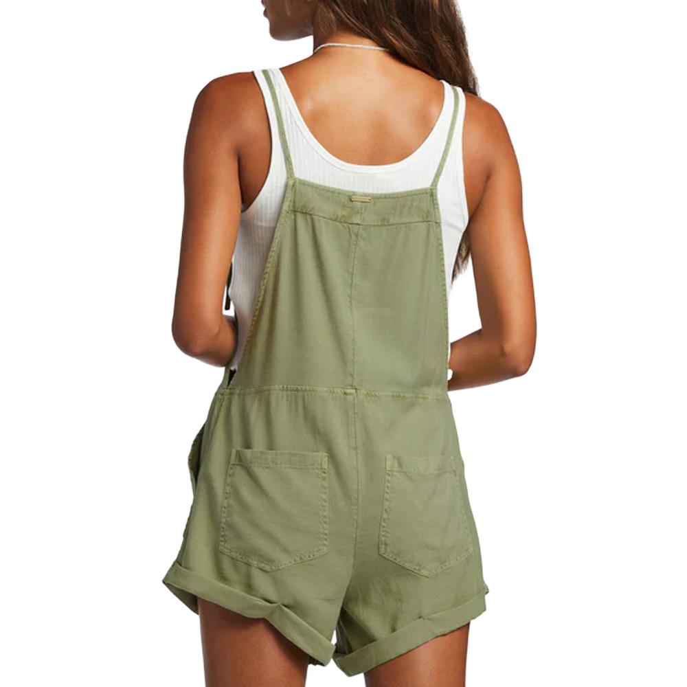 Combishort Kaki Femme Billabong Wild Pursuit Overall vue 2