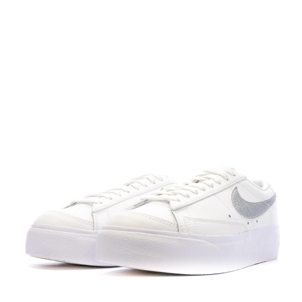 Baskets Blanche/Argent Femme Nike Blazer Low Platform vue 6