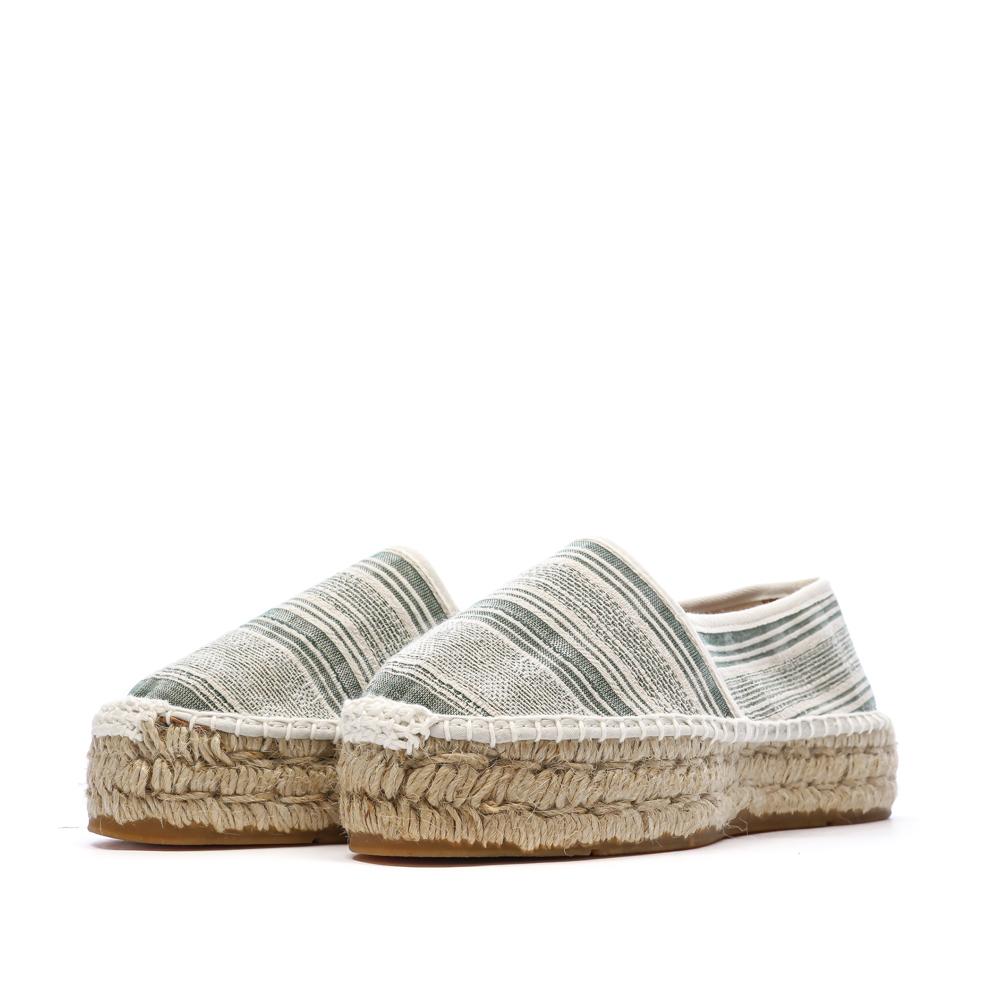 Women’s White/Green Espadrilles – Pare Gabia Aduna Photo of the Espace des Marques %store% store - view of %key%