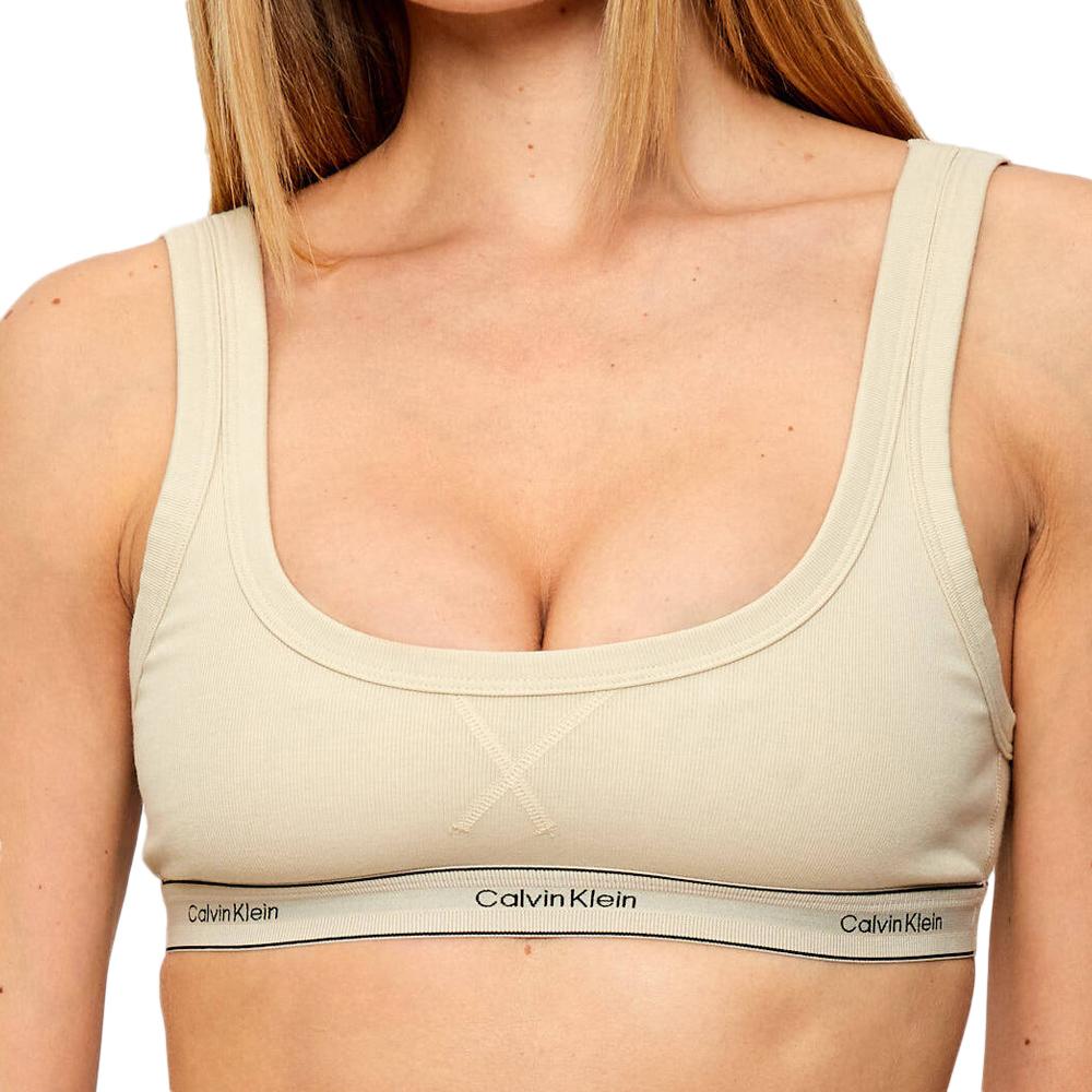 brassière Beige Femme Calvin Klein Jeans Unlined pas cher