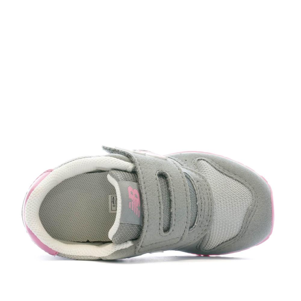 Baskets Grises/Roses Fille New Balance 373 vue 4