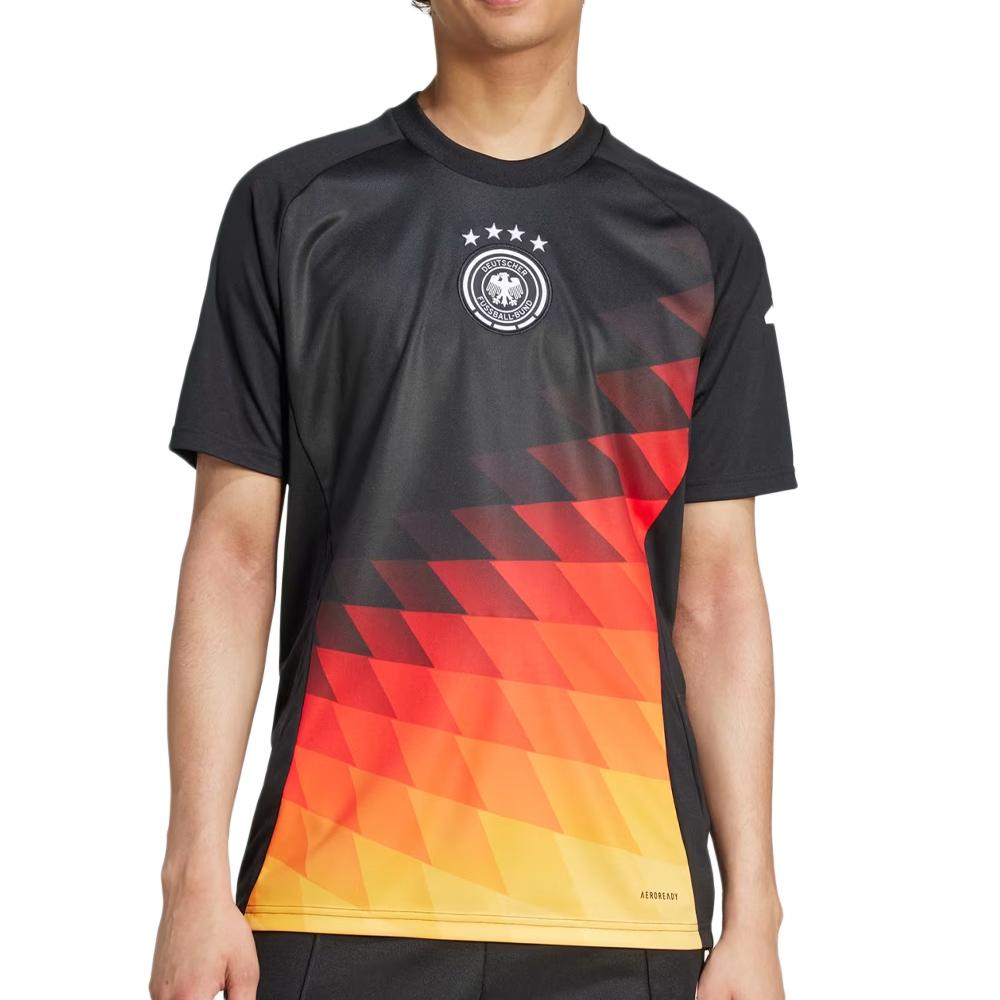Allemagne Maillot Prématch Noir Homme Adidas 2024 pas cher