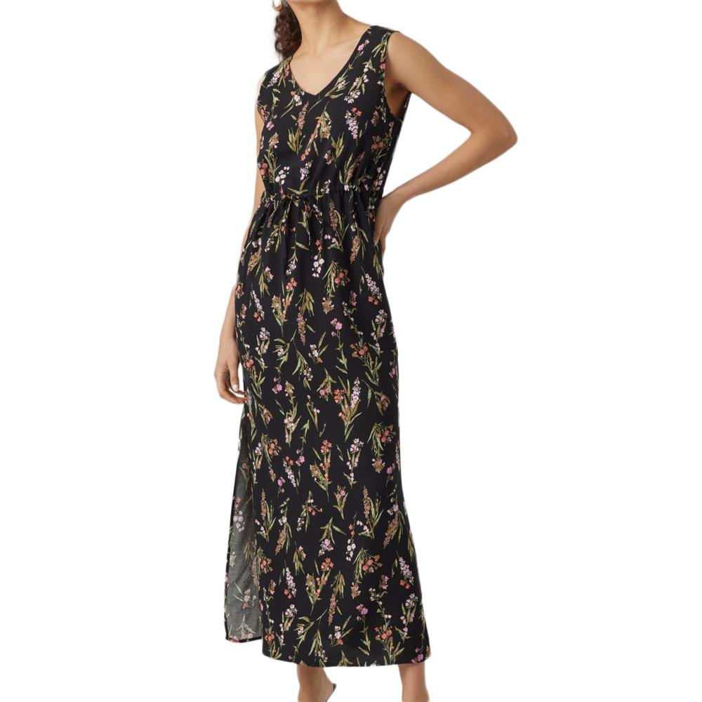 Robe Longue Noir/Vert Femme Vero Moda 10286770 pas cher