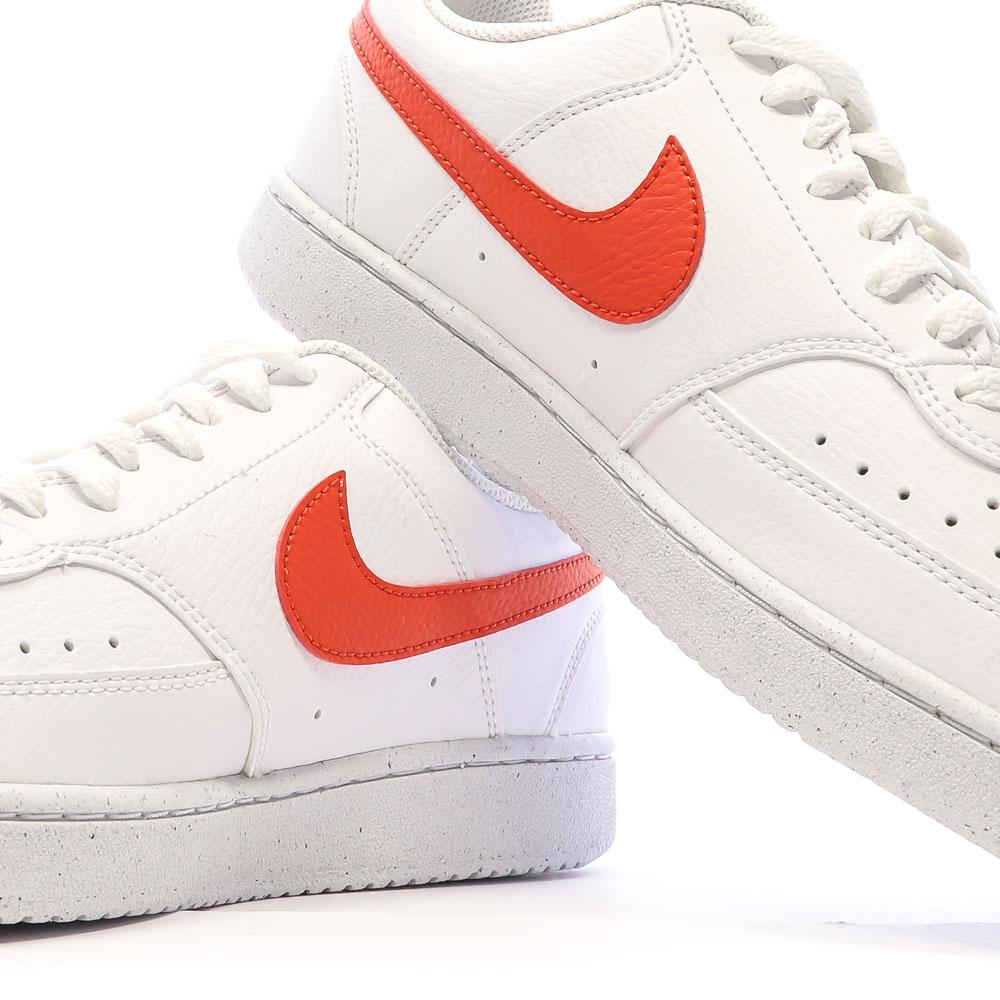 Baskets Blanches/Oranges Homme Nike Court Vision Low vue 7