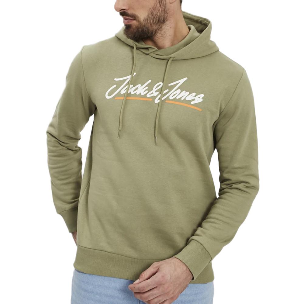 Sweat à capuche Vert Homme Jack & Jones Upscale pas cher