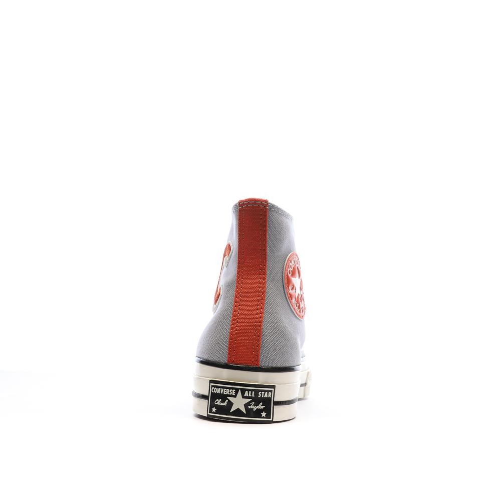 Baskets Grises/Rouges Homme Converse Chuck 70 Letterman vue 3