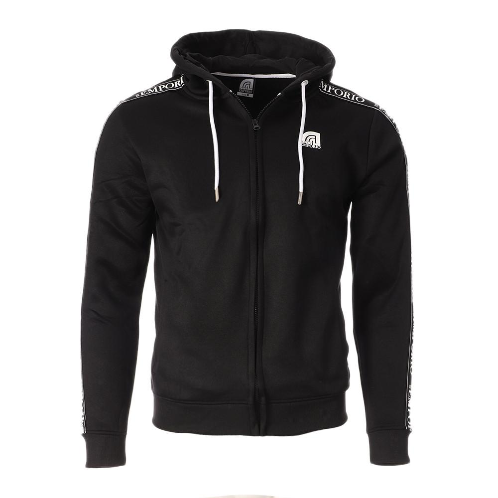 Sweat Zippé Noir Homme Just Emporio Aramis pas cher